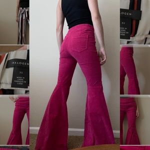 We The Free Pink Corduroy High Waisted Flare Pant